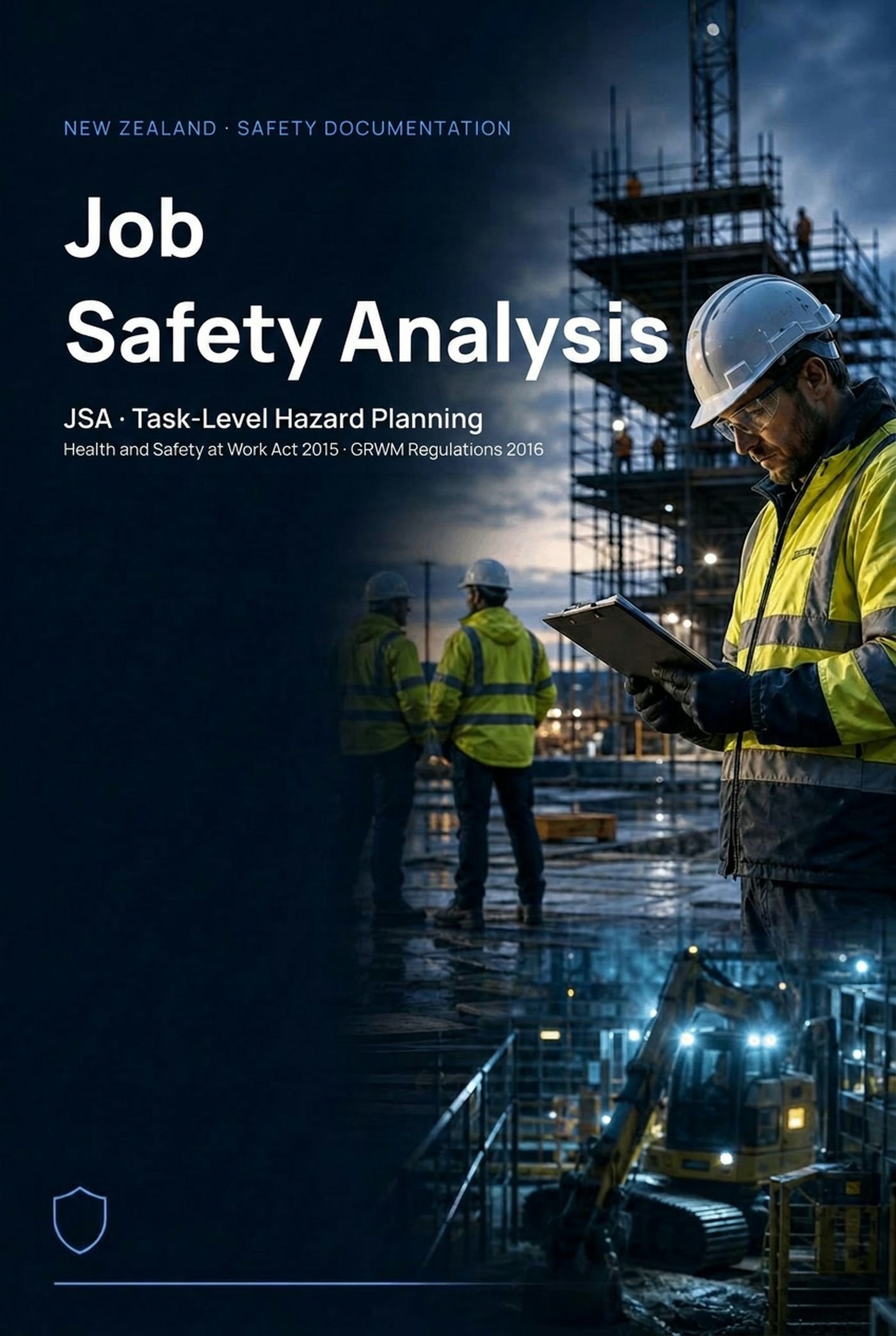 Example New Zealand (JSA) front cover produced by Riskora